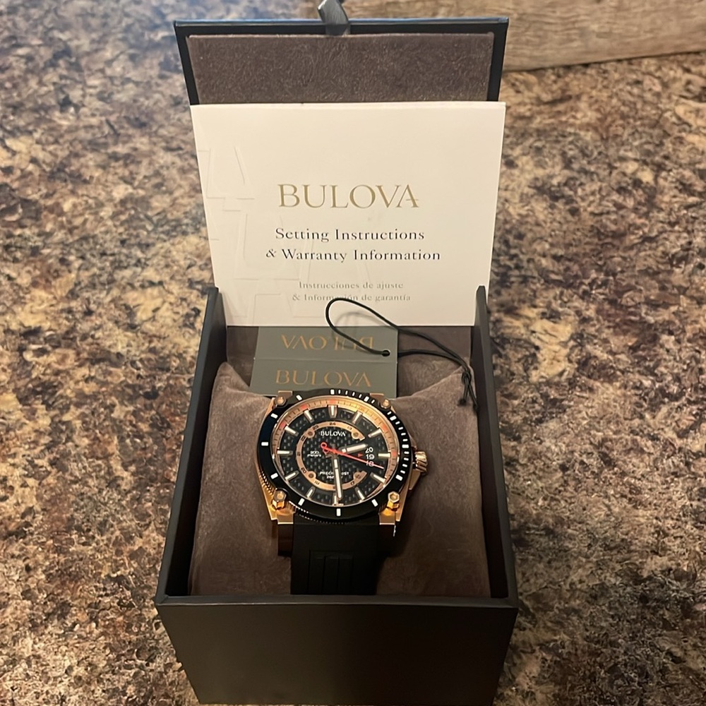 Bulova Men's Icon 3-Hand Precisionist Watch with Black Polyurethane Strap - Picture 2 of 5